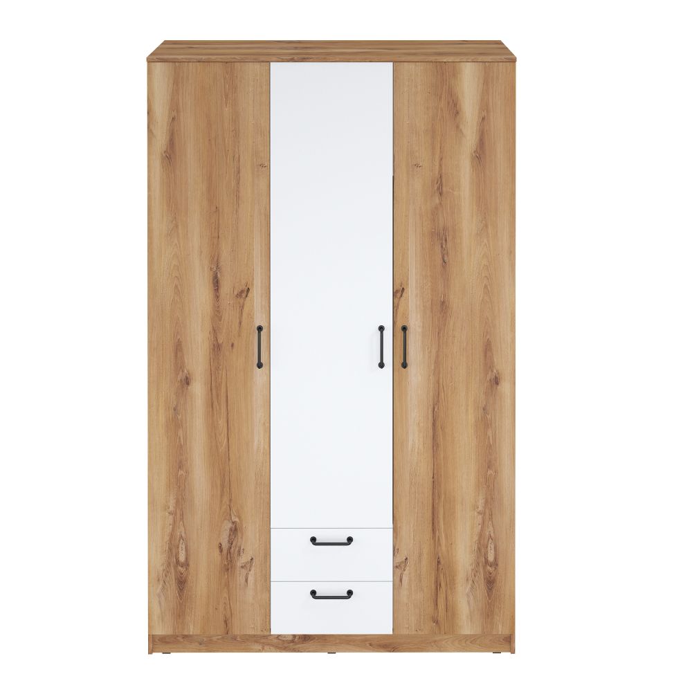 Шкаф гардеробный 1200 Сеул (дуб кельтик/белый), МФ 1+1