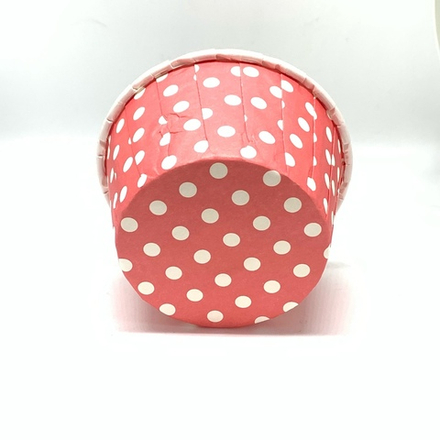 Капсулы ламинированные 50*40мм  (красные в горошек)