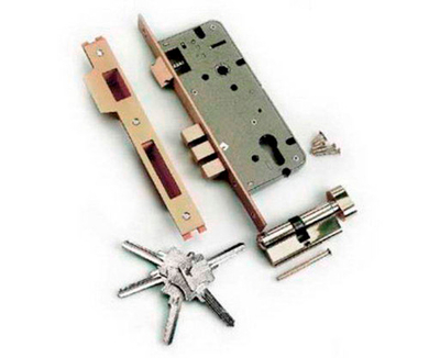 Замок врезной ARCHIE-LONGO L01-45-70 TR AB с цилиндром кл/зав бронза