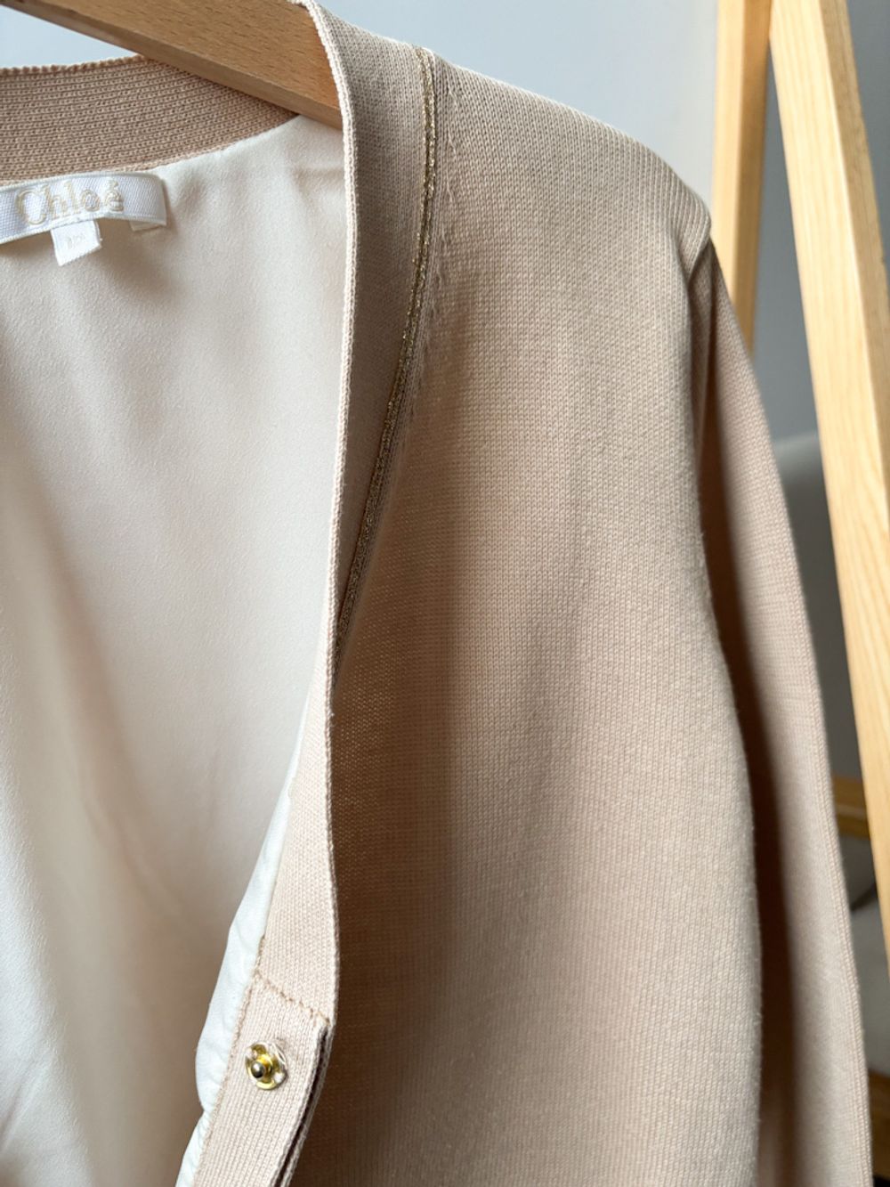 Хлопковый кардиган Chloe с шерстью, 152