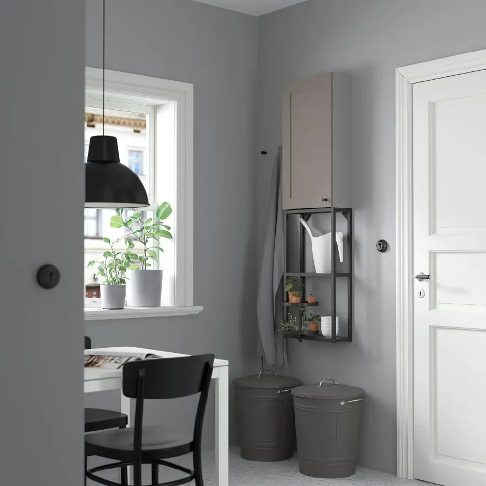 Комбинация для ванной - IKEA ENHET, 40х17х150 см, серый/антрацит, ЭНХЕТ ИКЕА