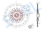 Диск сцепления ведомый SHACMAN (DZ1560160014) SORL