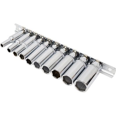 Набор торцевых глубоких головок OMBRA 1/4"DR на держателе, 5-14 мм, 10 предметов