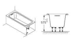 Фронтальная  панель для ванны Jacob Delafon Elite 170 E6D077RU-00