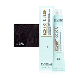 Профессиональный перманентный крем-краситель для волос Bouticle Expert Color Hair Color Cream цвет 4.756 шатен махагоново-фиолетовый, 100 мл.