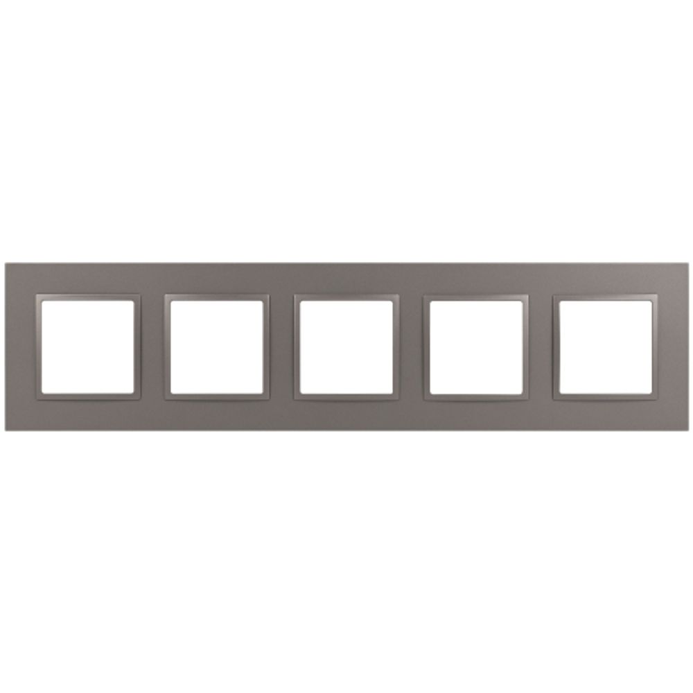 Рамка для розеток и выключателей ЭРА Elegance 14-5015-16 на 5 постов, Classic, титан