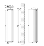 Комплект нижнего подключения правый БЕЛЫЙ с термоголовкой