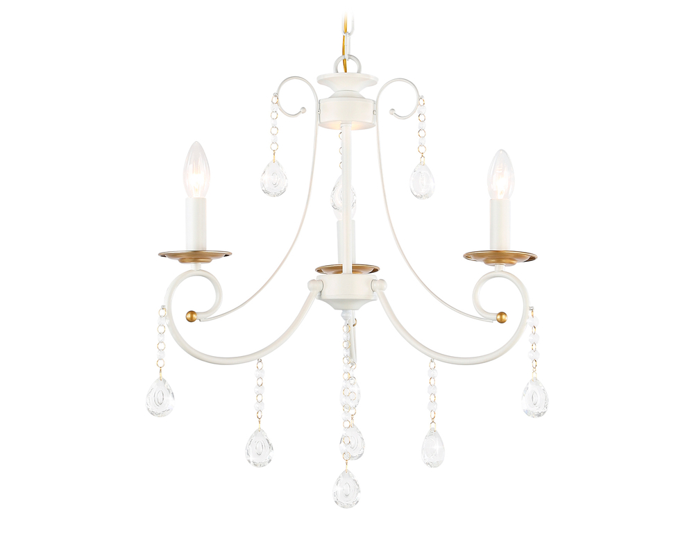 Светильник подвесной TR4915/3 WH/GD белый/золото E14/3 max 40W D550*860