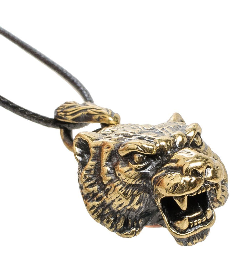 AM-1685 Подвеска «Тигр» (латунь, янтарь)