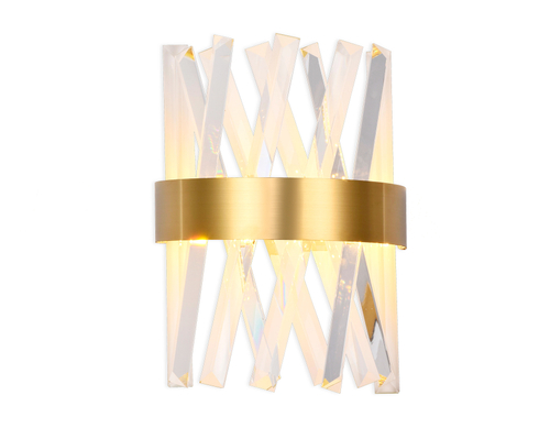 Настенный светодиодный светильник с хрусталем TR5324 GD/CL золото/прозрачный 24W 285*260*124