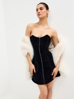 Платье-мини BARB из черного бархата