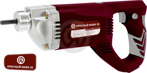 Портативный вибратор КРАСНЫЙ МАЯК 35/1 - [0,8 кВт / 35 мм / 1 м / 220V]