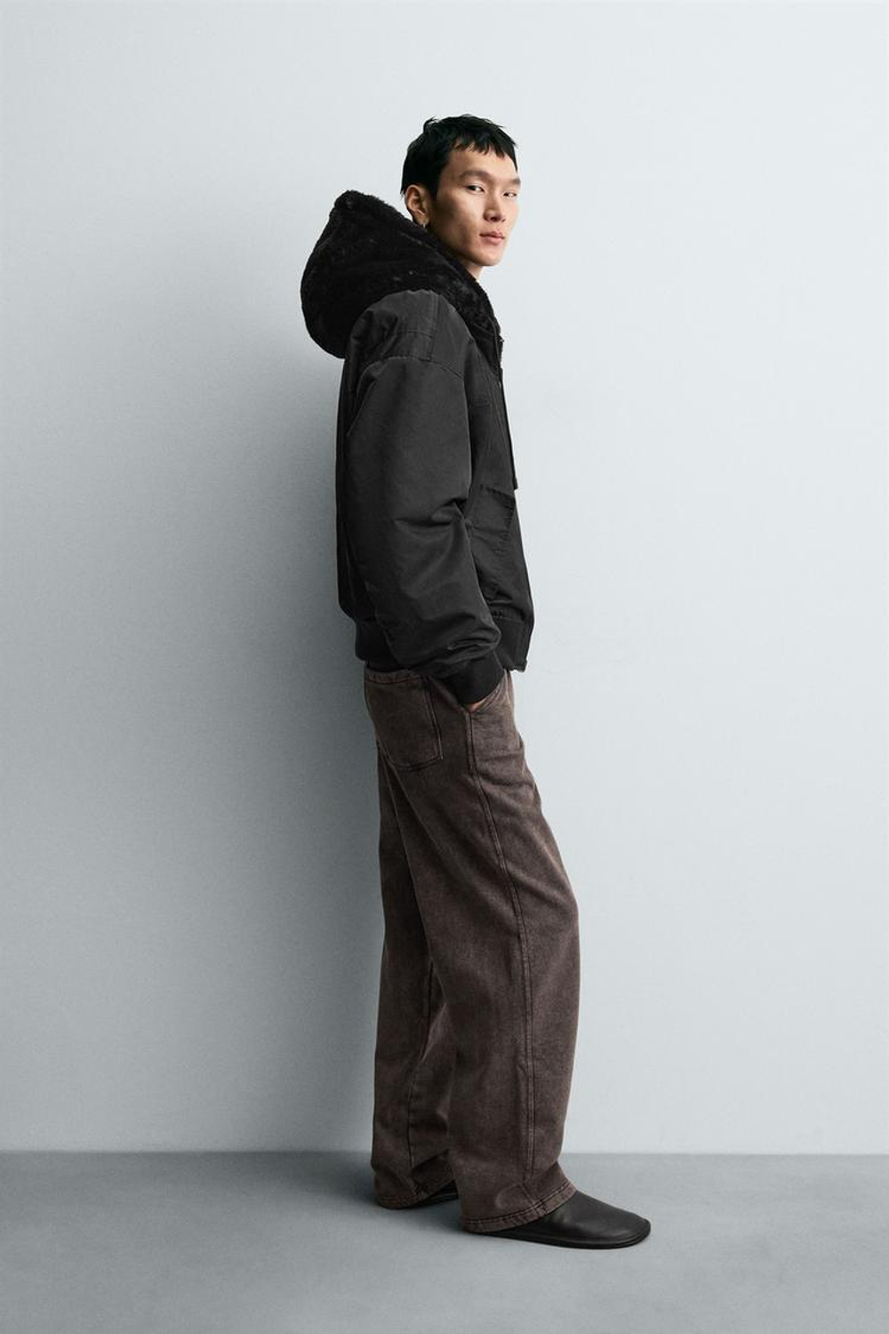 ZARA БОМБЕР REVERSIBLE, ЧЕРНЫЙ