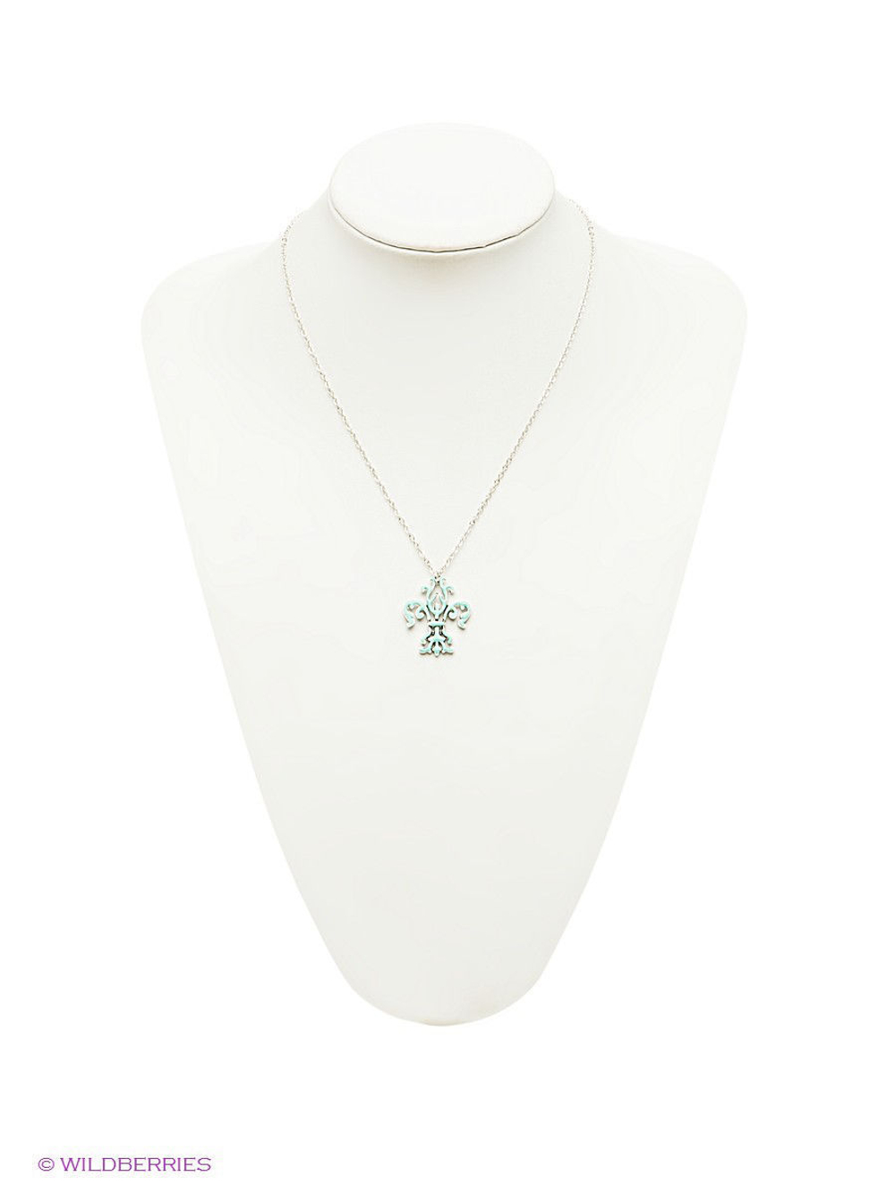 "Ирсон" подвеска в серебряном покрытии из коллекции "Кутюр" от Jenavi с замком карабин