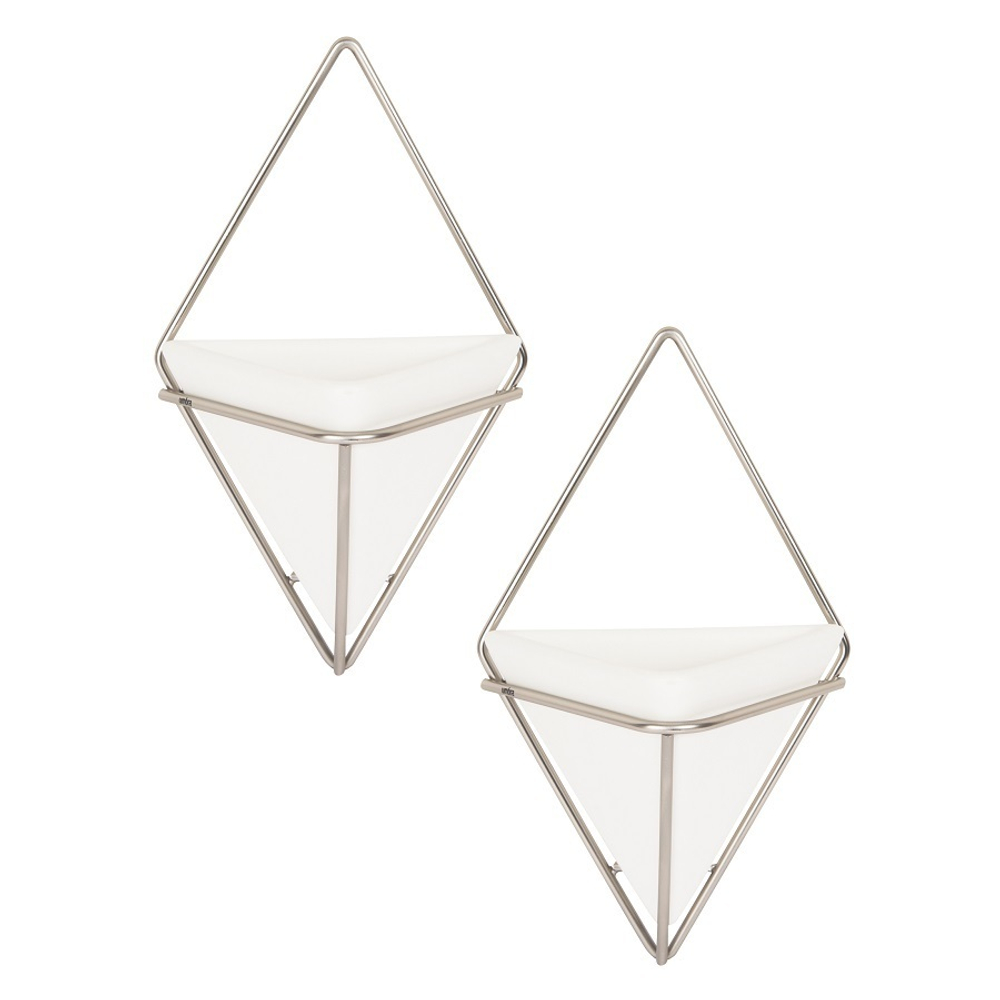 Декор для стен Trigg, малый, белый/никель