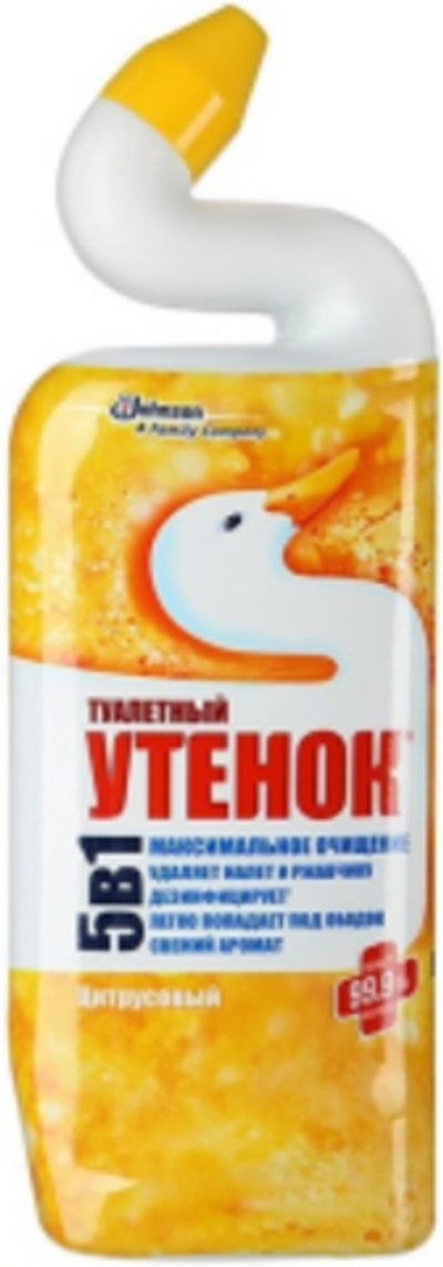 Средство чистящее для унитаза Туалетный Утенок 5в1 Цитрусовый, 900 мл.