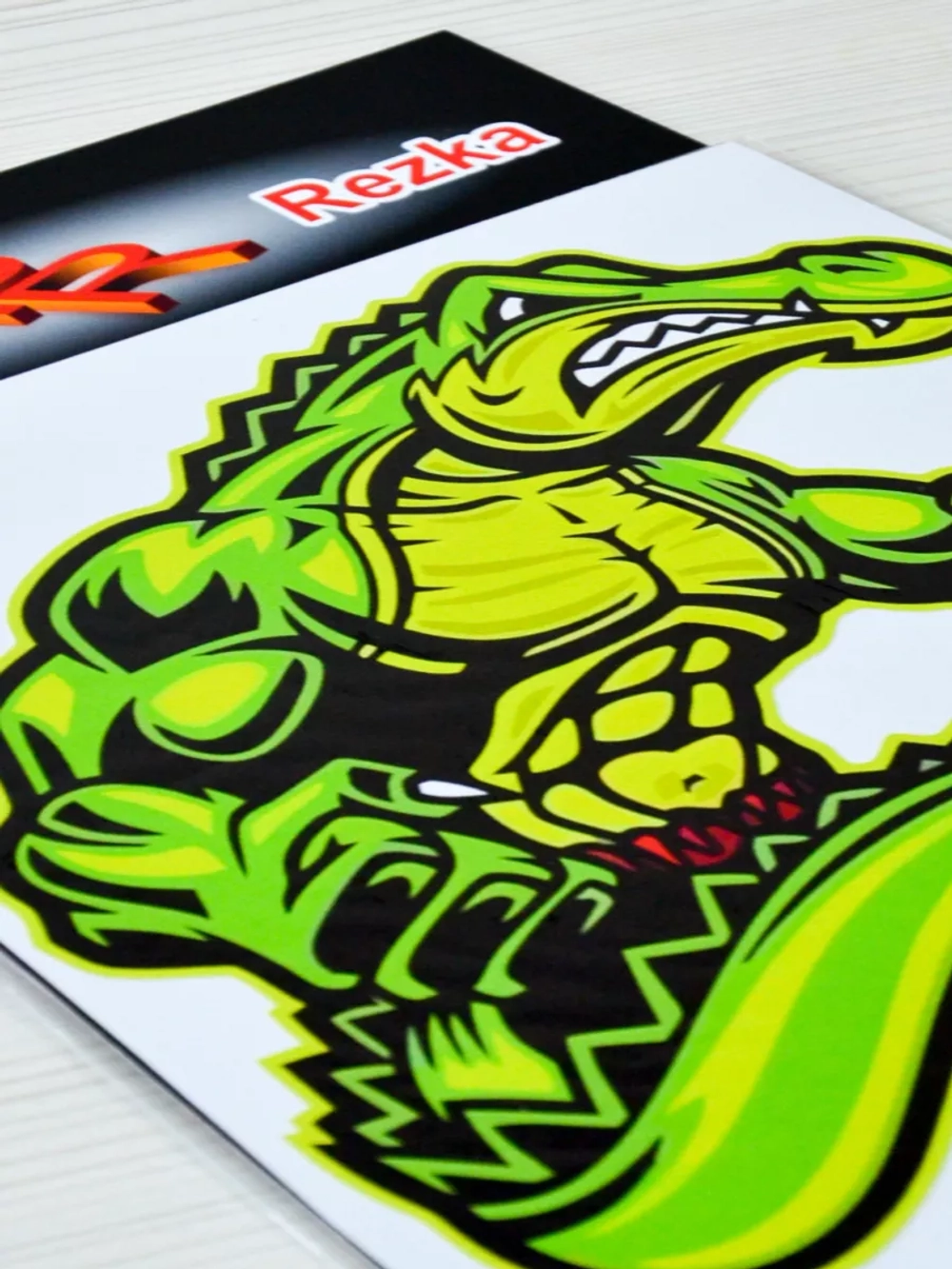 Наклейка - Крокодил качок