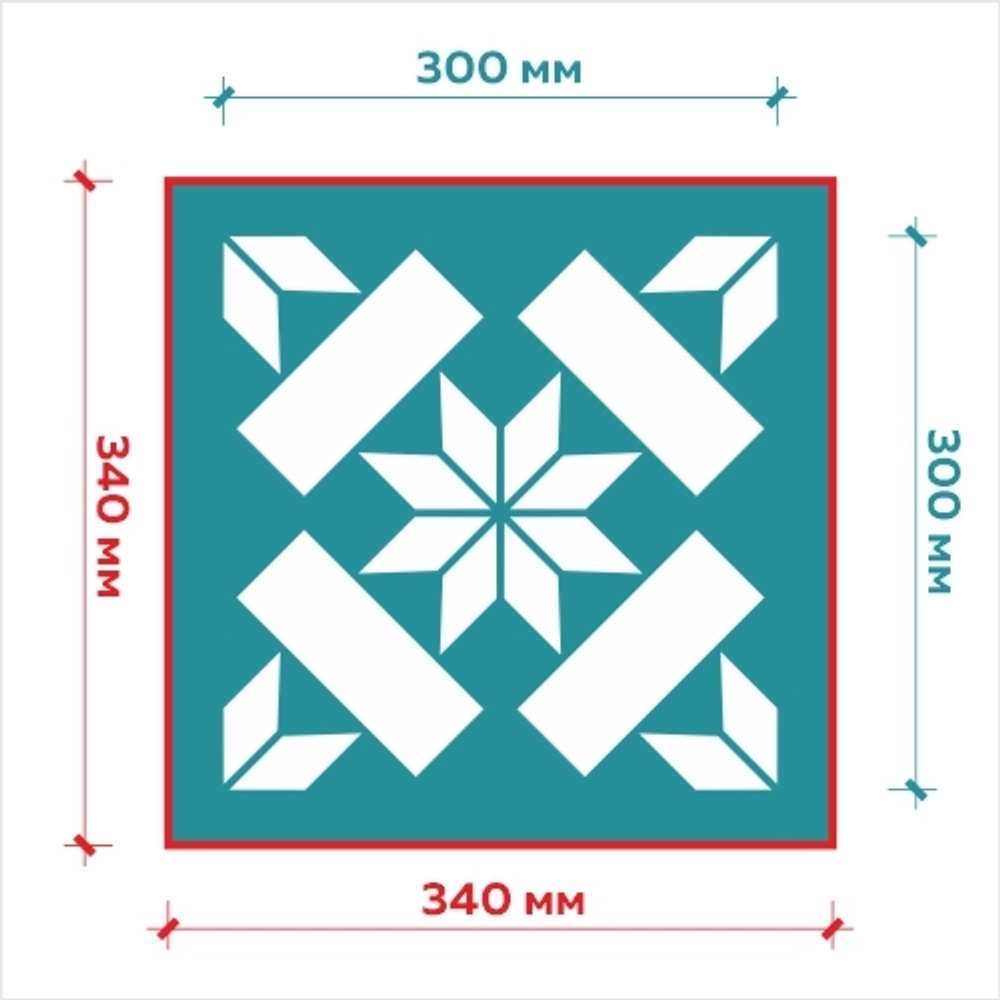 Клеевой трафарет 001