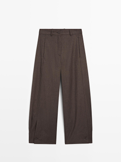 Massimo Dutti Брюки из 100% шерсти, шоколадный