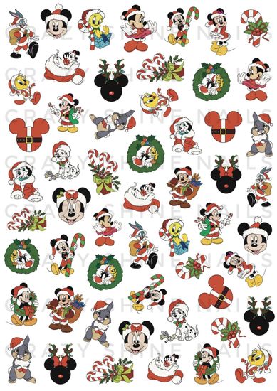 Слайдер-дизайн Crazy Shine Nails mini: НГ Дисней