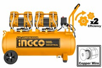 Компрессор безмасляный 2х1200Вт 100лит. INGCO ACS2241001 SUPER SELECT