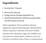Klaire Labs - Ginkgo Biloba Extract 90 capsules