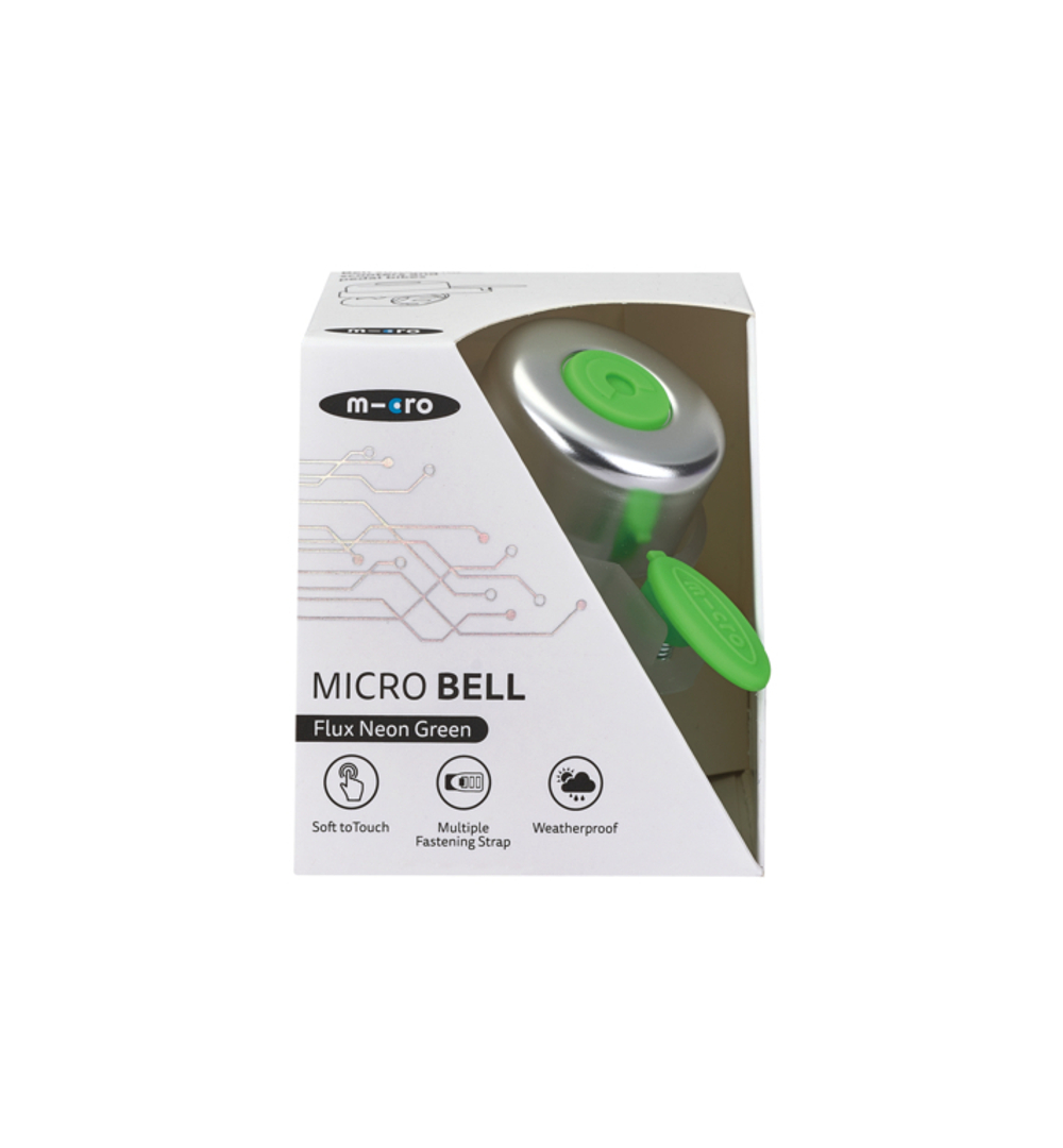 Звоночек на самокат Micro - Flux неоновый зеленый