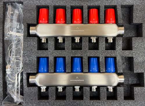 Коллекторная группа из нержавеющей стали (без  расходомеров и без евроконуса) 5 вых. Ecosystem
