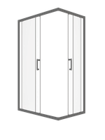 Душевая Ширма Triton Фикс-Графит 120х90