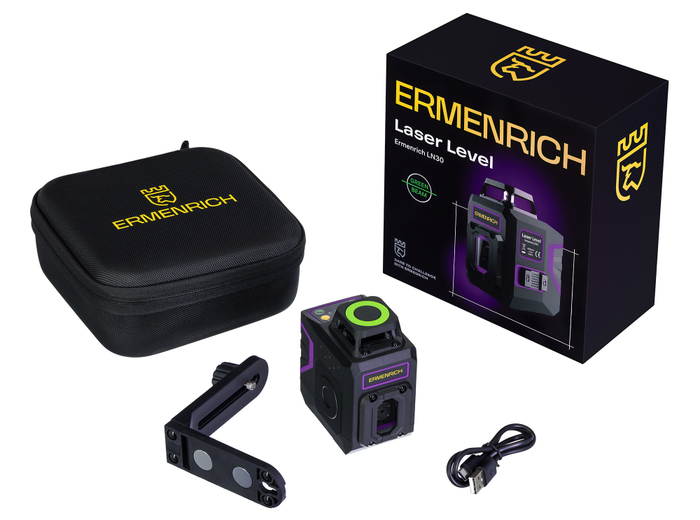 Лазерный уровень Ermenrich LN30, фиолетовый