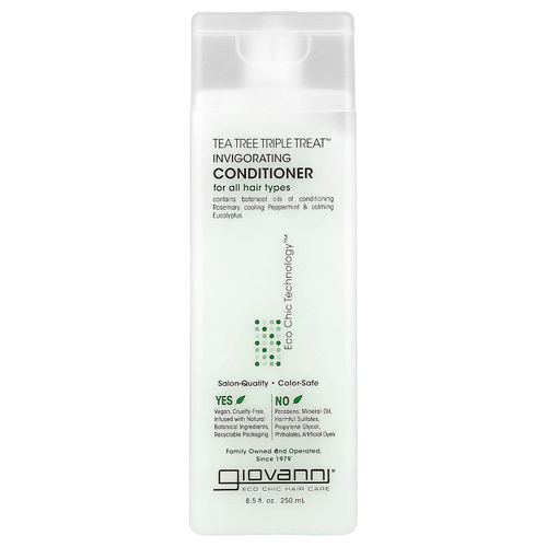 Giovanni, Tea Tree Triple Treat™, тонизирующий кондиционер, для всех типов волос, 250 мл (8,5 жидк. унции)