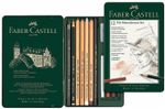 Набор художественный FABER-CASTELL "Pitt Monochrome", 12 предметов, металлическая коробка, 112975