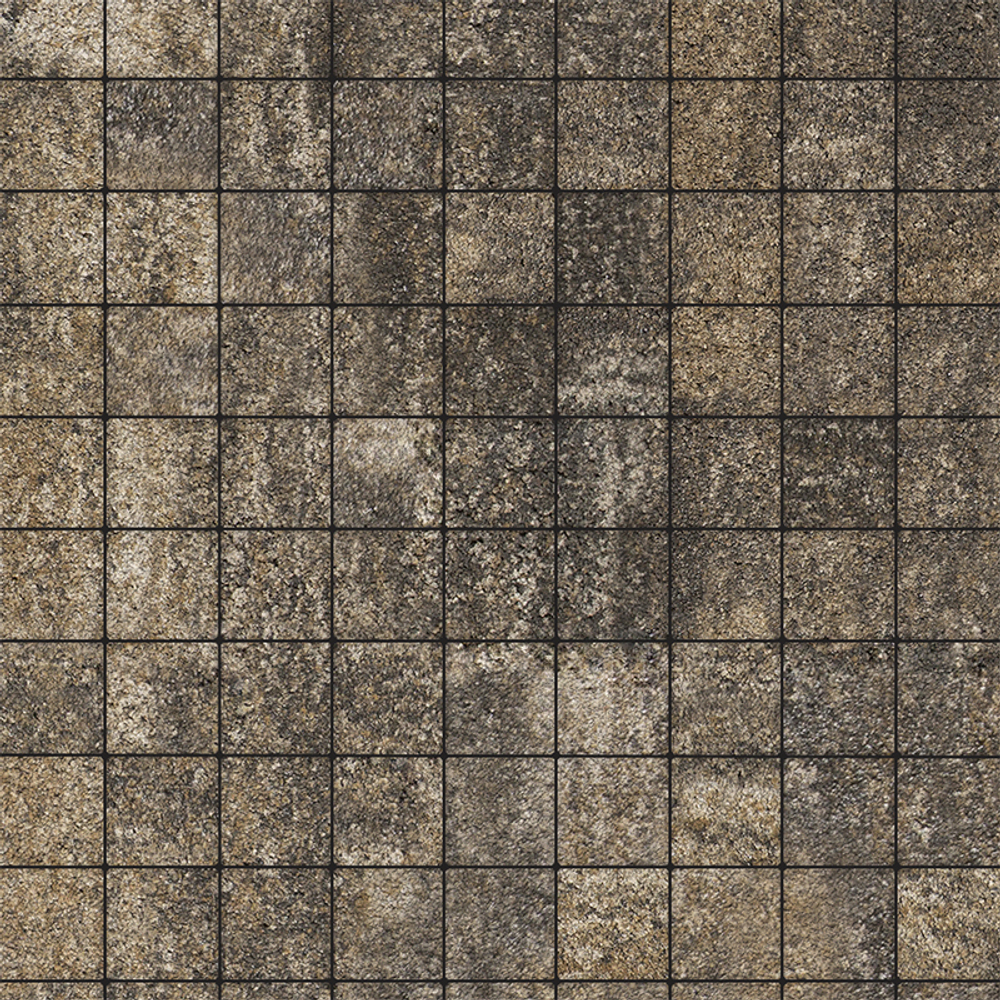 Тротуарная плитка КВАДРАТ 100х100 мм - Листопад гранит Старый замок