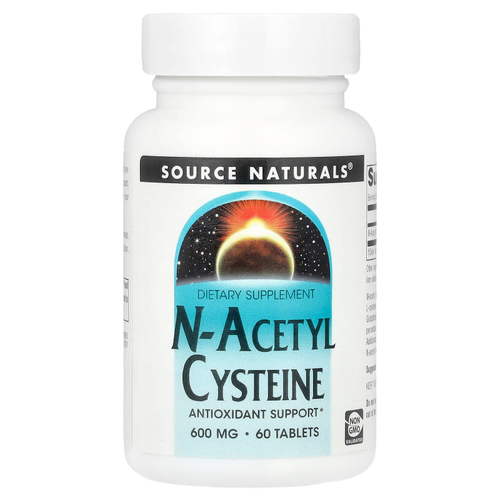 Source Naturals, N-ацетилцистеин, 600 мг, 60 таблеток