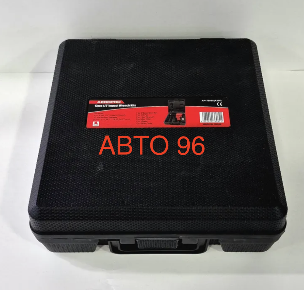 AP17808A (A398) / Пневмогайковерт ударный, 1/2", 7800rpm, 1100нм, с набором головок и удлинителем AeroPro Оптом