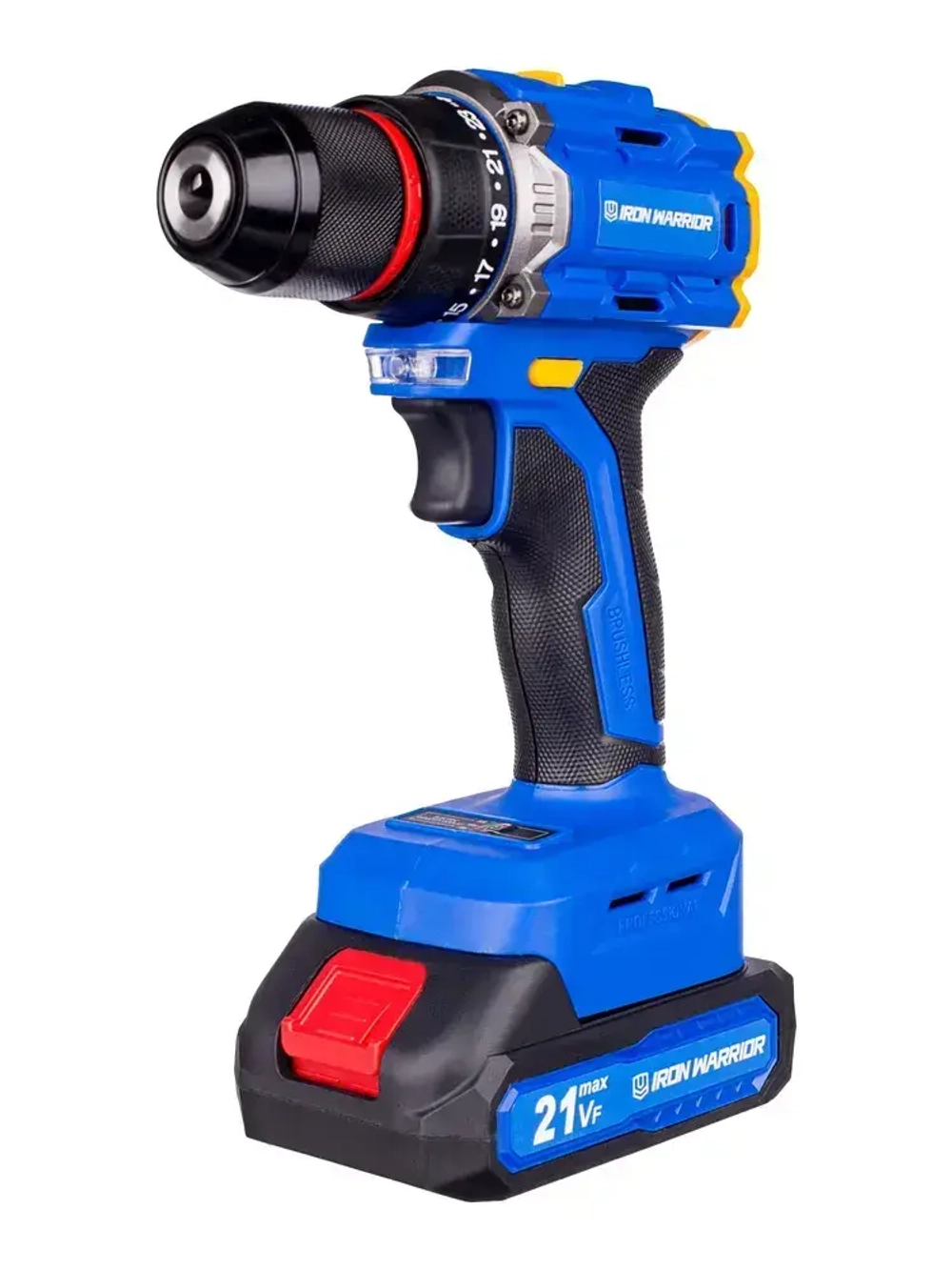 IRON WARRIOR Дрель-шуруповерт, 21 В, 45 Нм, 2 АКБ