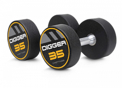 Комплект полиуретановых гантелей 5 пар от 27,5 до 37,5кг Hasttings Digger HD51D4C-27,5-37,5