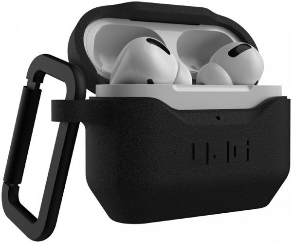 Чехол с карабином Urban Armor Gear (UAG) Standard Issue Silicone 001 Case для AirPods Pro, цвет Черный (Black)