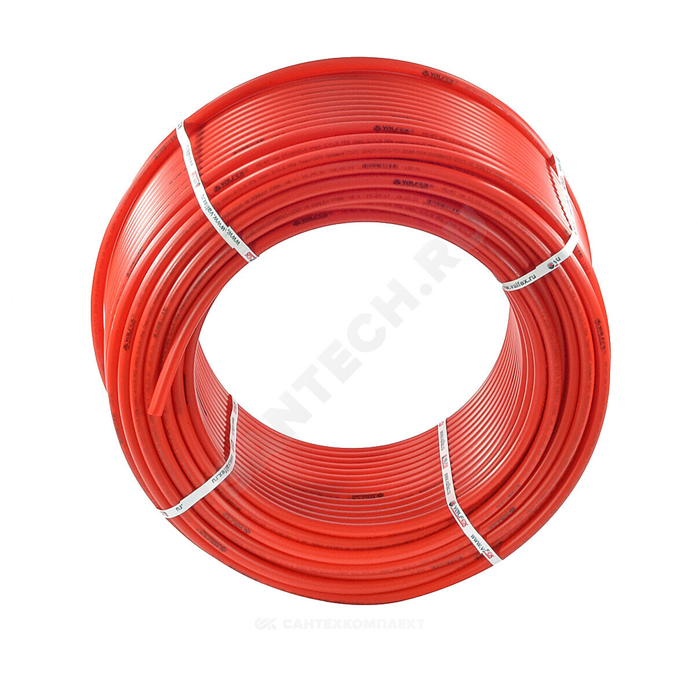 Труба PE-RT красная Дн 20х2,0 Тмакс=95C бухта 100м VALFEX 10104120P-0100