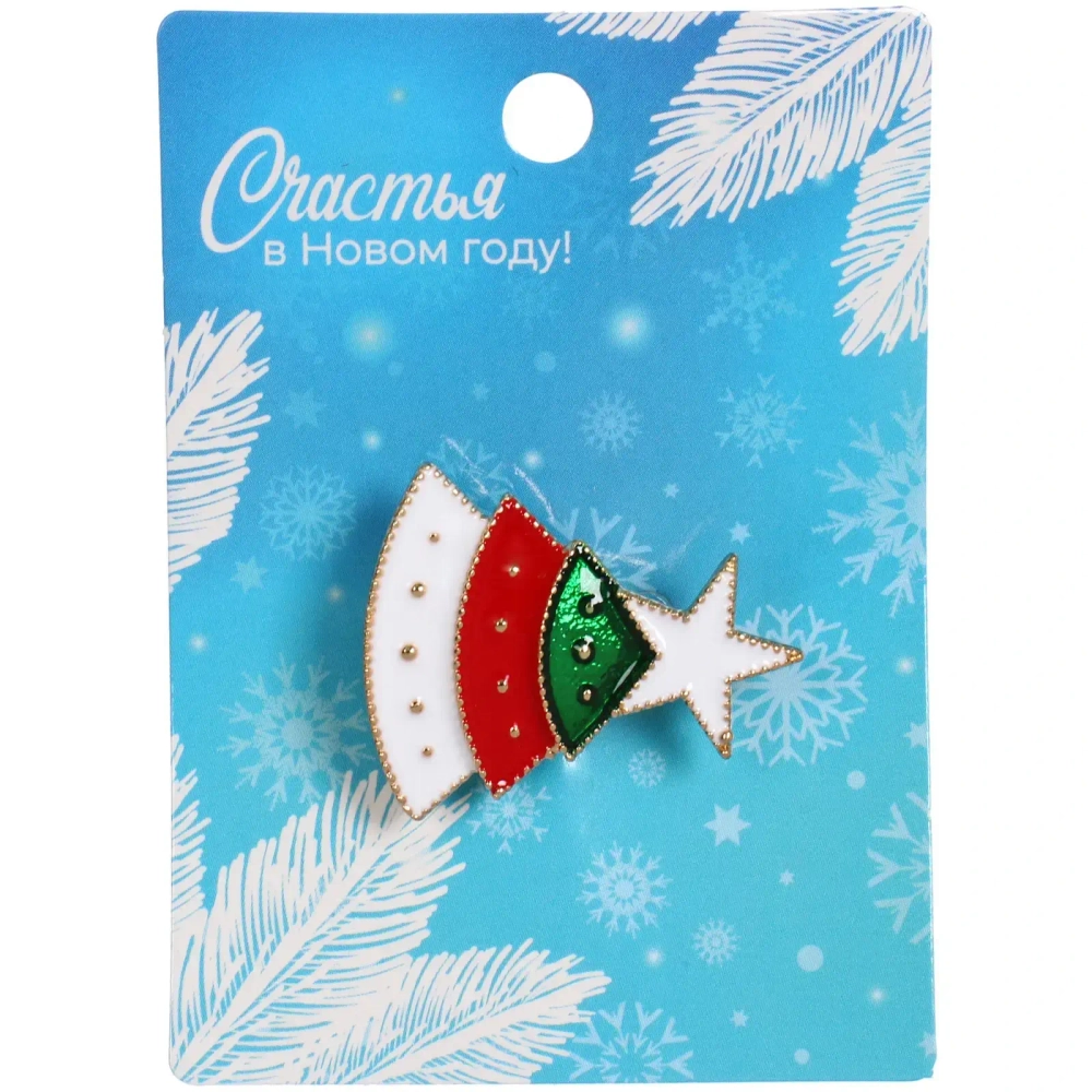 Брошь «Новогодняя Коллекция- Ёлочка» 3*2,5 см