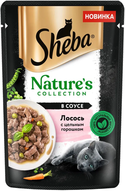 Sheba Natures Лосось и горох 75г.*28шт.