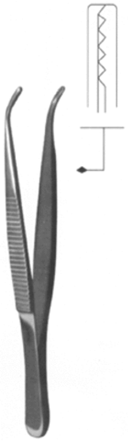 ВР- П-50 Пинцет сосудистый изогнутый Паи 148х2,0