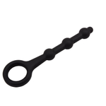 Черная анальная ёлочка Pleasure Piston - 17,5 см. (Цвет: черный)