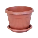 Кашпо ЛИВИЯ D160мм 1,4л с поддоном Терракотовый 0,125,16х0,16м