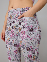 Брюки Бдж-029/серый-бордоцветы