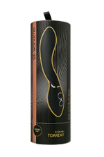 Черный силиконовый вибратор Torrent - 20,5 см. (Цвет: черный)