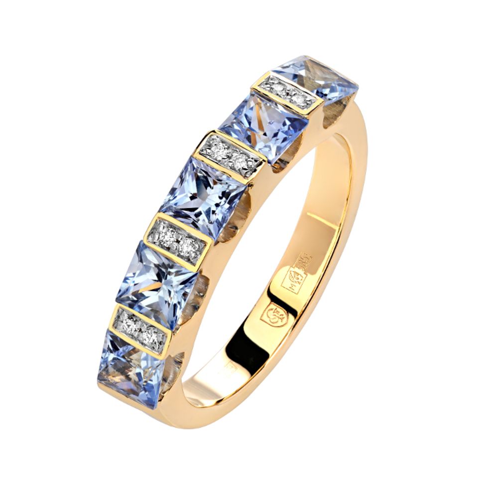 Кольцо с бриллиантом  из желтого золота JA-K-311956-3