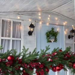 ULD-B12006-195-TTK WARM WHITE IP44 Бахрома светодиодная с эффектом мерцания. 12м. Соединяемая. 195 светодиодов. Теплый белый свет. Провод прозрачный. ТМ Uniel