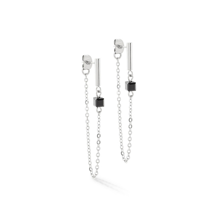 Серьги Coeur de Lion Black-Silver 5076/21-1317