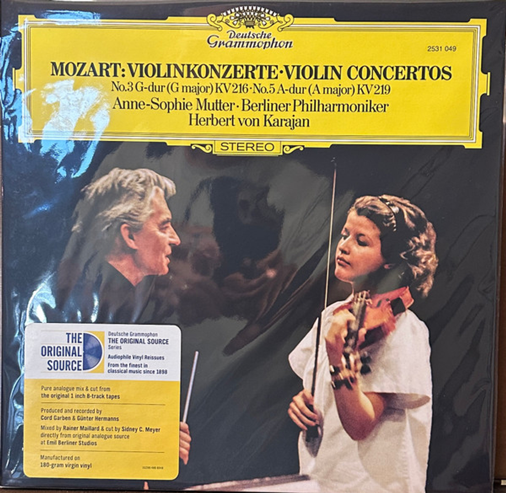 Anne-Sophie Mutter, Herbert von Karajan - Mozart: Violin Concertos - AAA, The Original Source - 2026 - новая виниловая пластинка